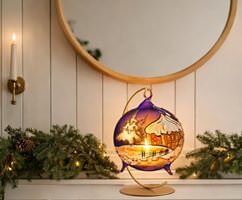 nordisk juledekoration glas lanterne